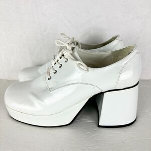 Funtasma White Patent Platform Oxford Heels